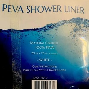 Two shower liners- 70”x72” brand new